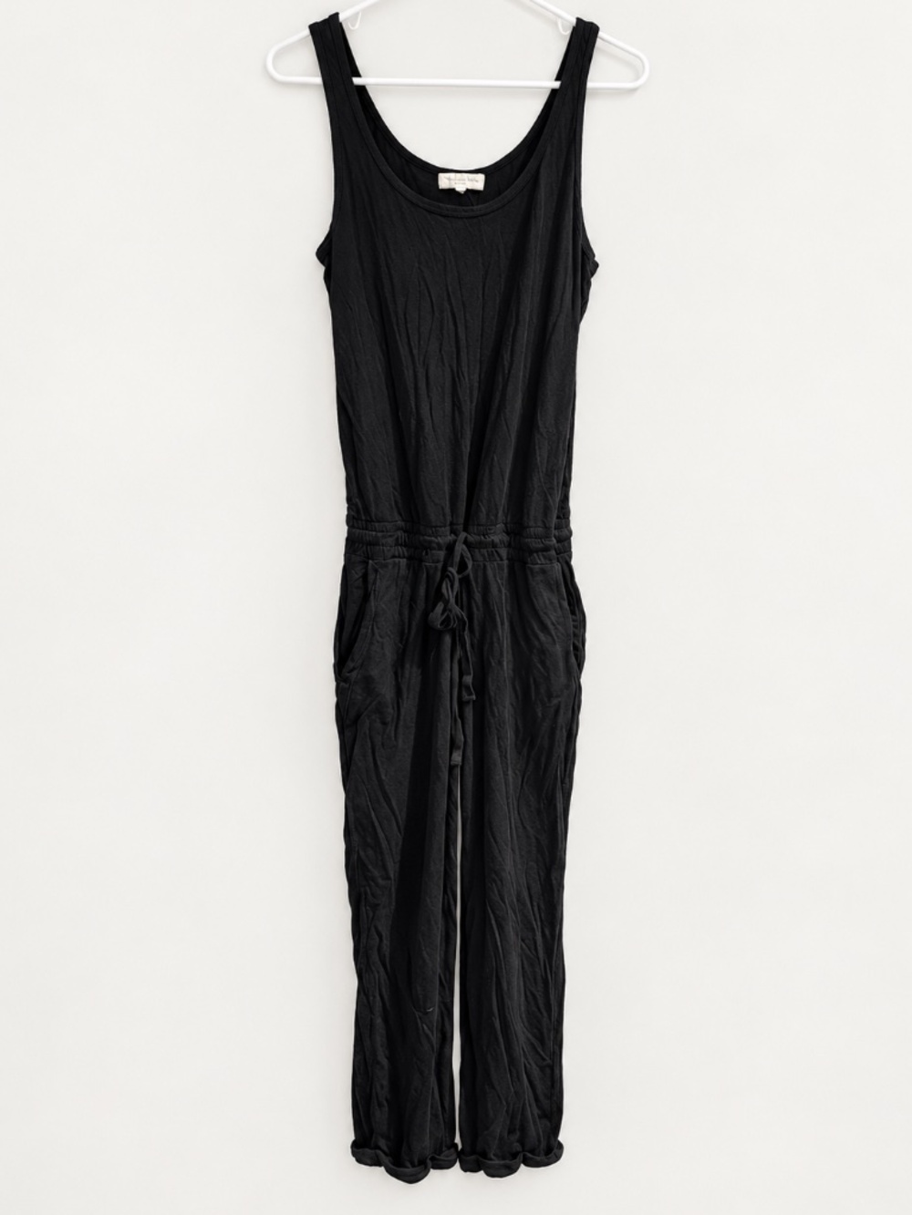 Michael Stars Black Sleeveless Jumpsuit with Pockets | L